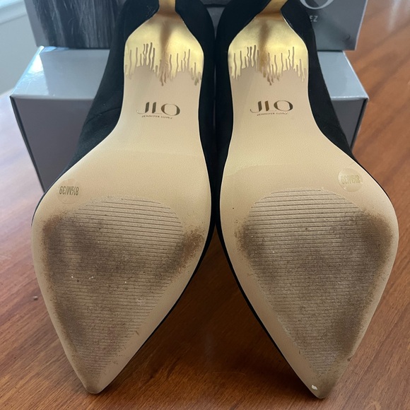 ๐ Classic Black Suede JLO โMolitaโ Pointed Toe Heels โ Size 8.5 - Picture 4 of 11